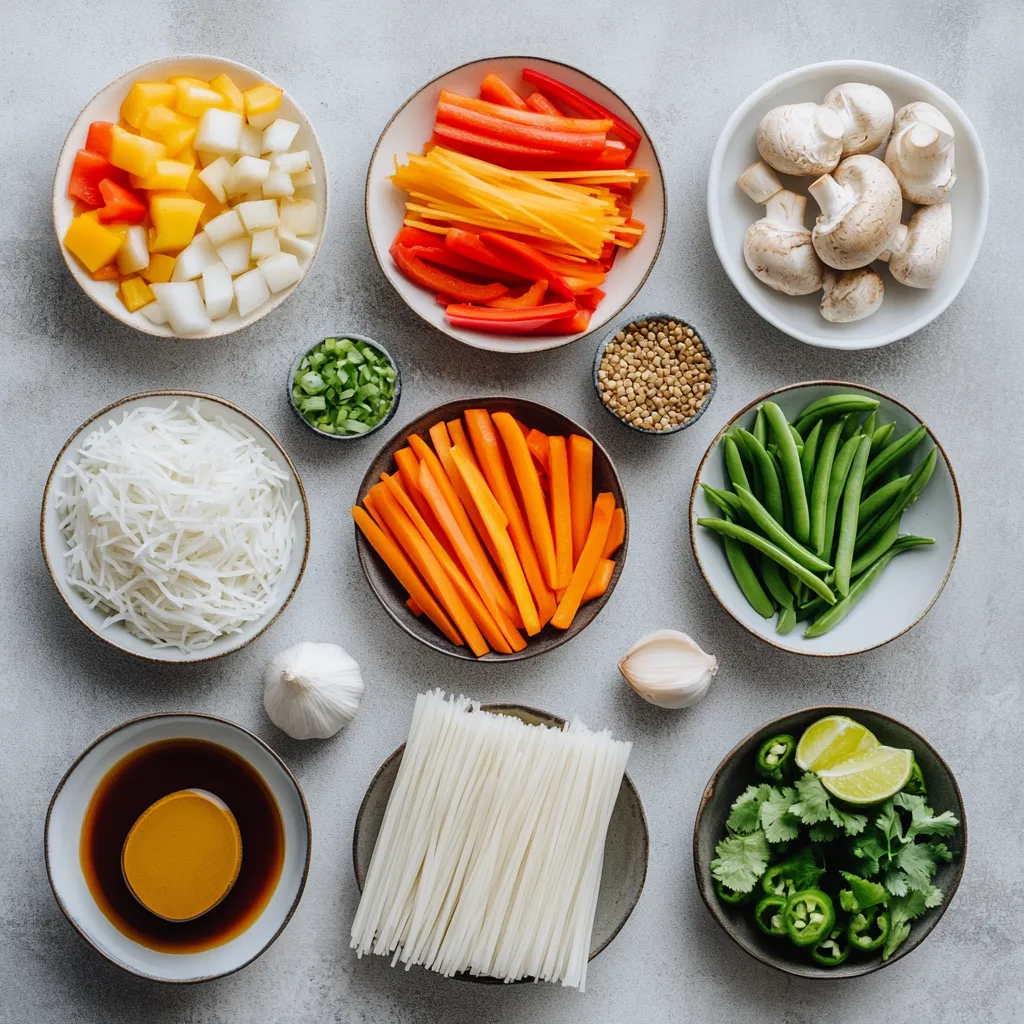 Spicy Coconut Curry Noodle Soup is a delectable dish that perfectly balances rich, creamy flavors with vibrant, fresh vegetables. This hearty soup is aromatic, warming, and deeply satisfying, making it a beloved option for those looking to enjoy a comforting meal. Its enticing blend of spices and creamy coconut milk make it not just a treat for the taste buds, but also a feast for the eyes, showcasing an array of colorful vegetables.