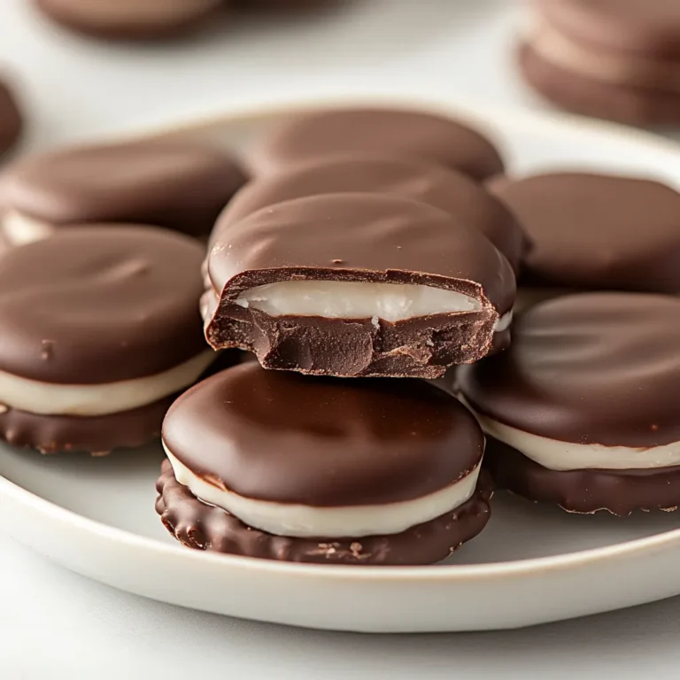 Homemade Peppermint Patties are a delightful treat that perfectly blend the refreshing flavor of peppermint with a rich chocolate coating. These candies are not only a delicious indulgence but also a nostalgic reminder of childhood favorites. Commonly enjoyed during festive occasions, they offer a balance of sweetness with a cool minty taste that invigorates the palate. Whether enjoyed as an after-dinner dessert, a snack, or a unique gift for loved ones, these peppermint patties are sure to impress with their homemade charm.