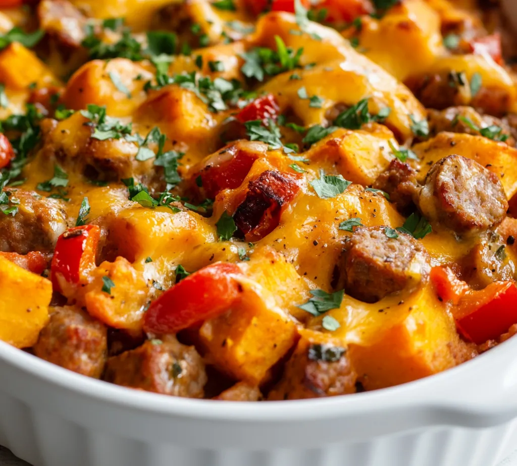 Sweet potatoes paired with Italian sausage create a delightful fusion of flavors that is both comforting and satisfying. This Sweet Potato and Sausage Bake marries the earthiness of sweet potatoes with the robust, savory notes of sausage, making it an ideal dish for family dinners or casual gatherings. The interplay of flavors is not only warming, but it also evokes a sense of home and well-being, perfect for any time of the year.