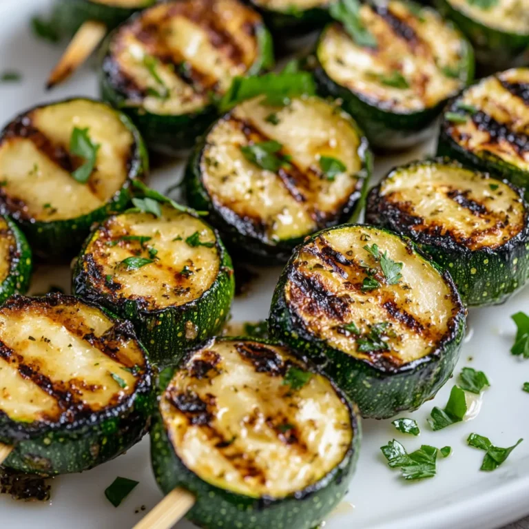 Garlic butter zucchini skewers are a delicious and vibrant dish that elevates the humble zucchini into a flavorful offering. This recipe harnesses the power of fresh ingredients, especially zucchini, which shines when grilled. The buttery garlic marinade infuses the zucchini with savory depth, making it a standout side dish or appetizer that captures the essence of summer grilling. Whether served at a barbecue with friends or as part of a cozy family dinner, these skewers bring joy to the table.