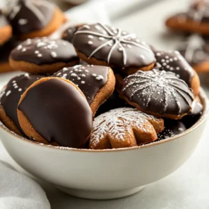 German Spiced Christmas Cookies, commonly known as Lebkuchen, are a traditional holiday treat that evokes the warm spirit of festive gatherings. These delightful cookies are traditionally made with fragrant spices that combine beautifully with the natural sweetness of honey and the rich, melty goodness of dark chocolate. As they bake, the kitchen fills with the comforting aromas of cinnamon, ginger, and nutmeg, making Lebkuchen not just a snack, but a cherished experience shared across generations.