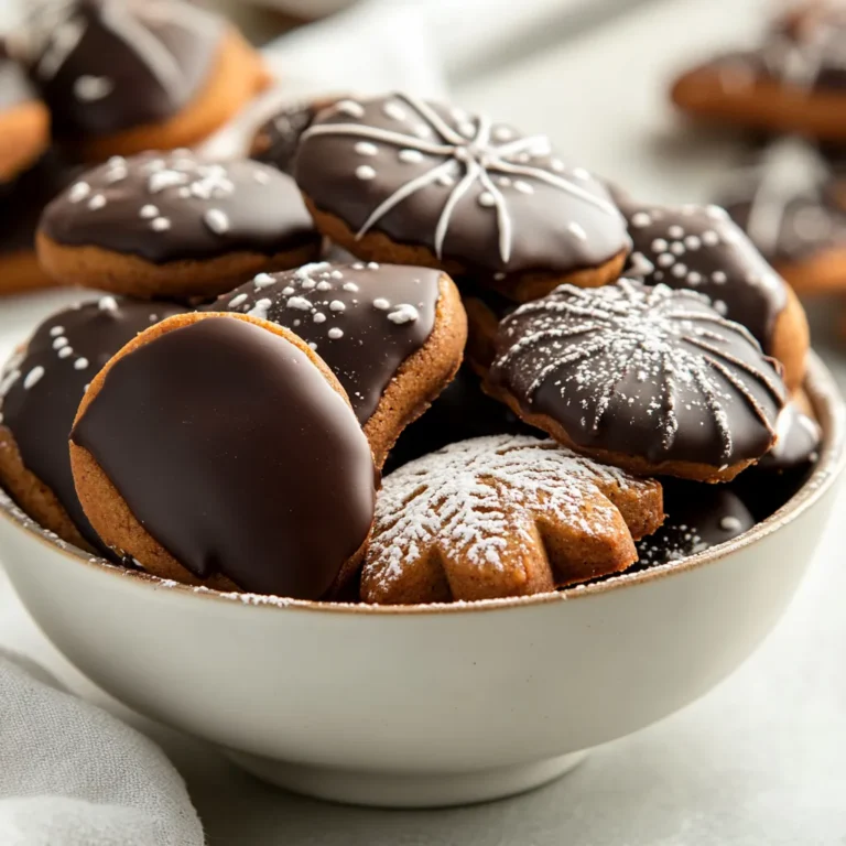 German Spiced Christmas Cookies, commonly known as Lebkuchen, are a traditional holiday treat that evokes the warm spirit of festive gatherings. These delightful cookies are traditionally made with fragrant spices that combine beautifully with the natural sweetness of honey and the rich, melty goodness of dark chocolate. As they bake, the kitchen fills with the comforting aromas of cinnamon, ginger, and nutmeg, making Lebkuchen not just a snack, but a cherished experience shared across generations.