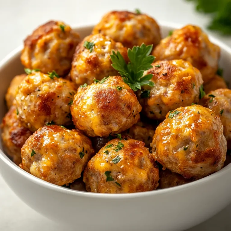 Sausage Cheese Balls Extravaganza is a delightful recipe that brings together the savory goodness of breakfast sausage and the rich flavor of sharp cheddar cheese. These bite-sized treats are not only delicious but also incredibly simple to make, making them the perfect choice for any gathering or as a satisfying snack. Whether you're hosting a festive party, a casual get-together, or simply want to indulge in a tasty bite, these sausage cheese balls will fill your home with a mouthwatering aroma that is hard to resist.