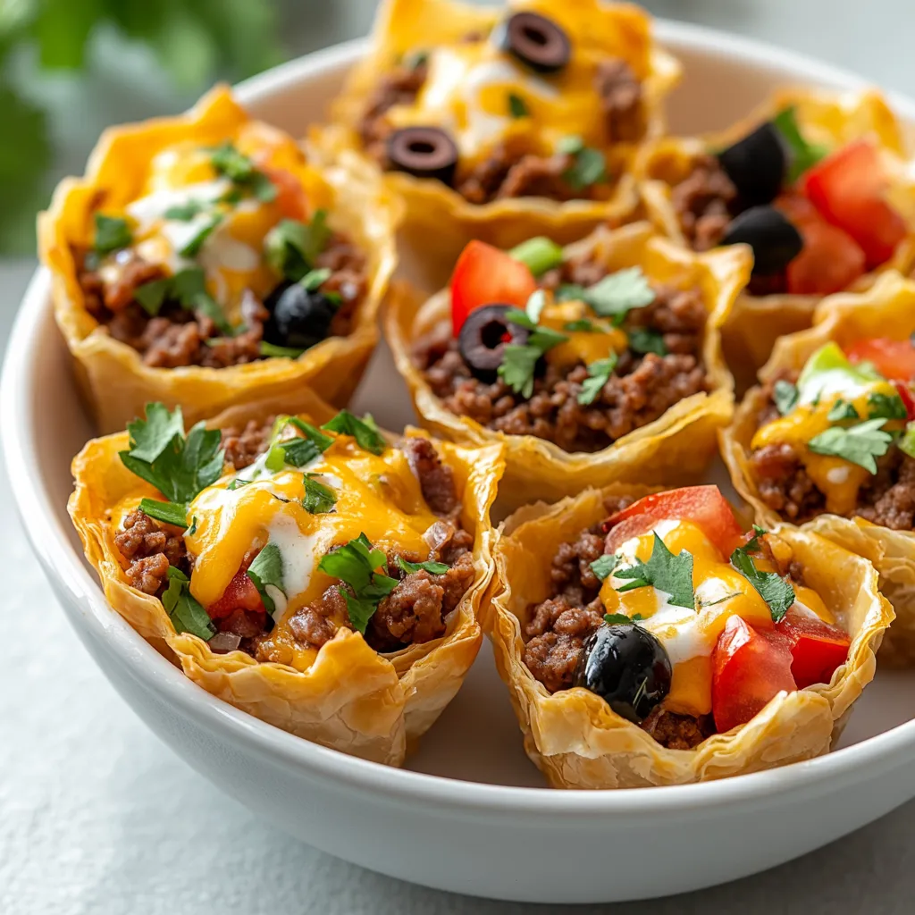 The allure of finger foods is undeniable, and Taco Ranch Bites Delight is the perfect embodiment of this concept. Bursting with flavors and textures, these bite-sized appetizers combine hearty taco fillings with creamy ranch goodness, all wrapped in crispy phyllo pastry. Imagine the satisfying crunch of each bite, followed by a medley of savory meat seasoned with taco spices, contrasted with the coolness of ranch dressing and fresh toppings. These delightful morsels are more than just snacks; they are a culinary experience that brings everyone together.
