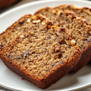 The perfect union of flavors and textures, Peanut Butter Banana Bread Bliss brings together the sweetness of ripe bananas and the creamy richness of peanut butter. This delightful recipe is a delicious twist on traditional banana bread, transforming it into a decadent dessert or breakfast treat that you will crave again and again. The natural sweetness of ripe bananas harmonizes beautifully with the rich and nutty flavor of peanut butter, making each bite a delightful experience. With a moist and fluffy texture, this bread offers a comforting option for breakfast, an afternoon snack, or even dessert.