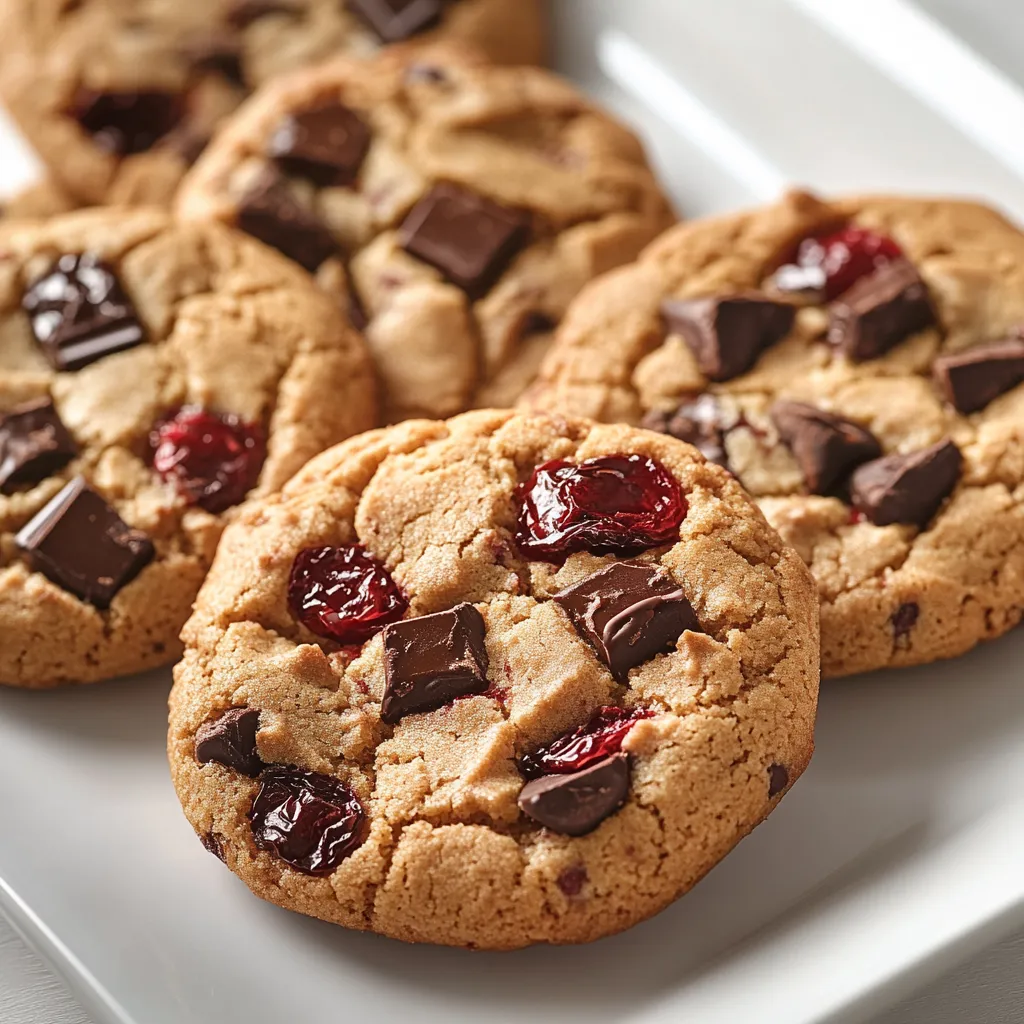 Cherry Chocolate Chunk Bakery Cookies are a delightful fusion of flavors that brings together the rich, indulgent taste of dark chocolate with the tartness of dried cherries. These cookies not only fulfill sweet cravings but also provide a pleasant texture that combines chewy cherries with luscious chocolate, creating an enticing treat for any palate. Perfectly suited for both casual snacking and elevated special occasions, these cookies have a versatile charm that can brighten up any gathering, whether it’s a birthday, holiday party, or an afternoon coffee break.