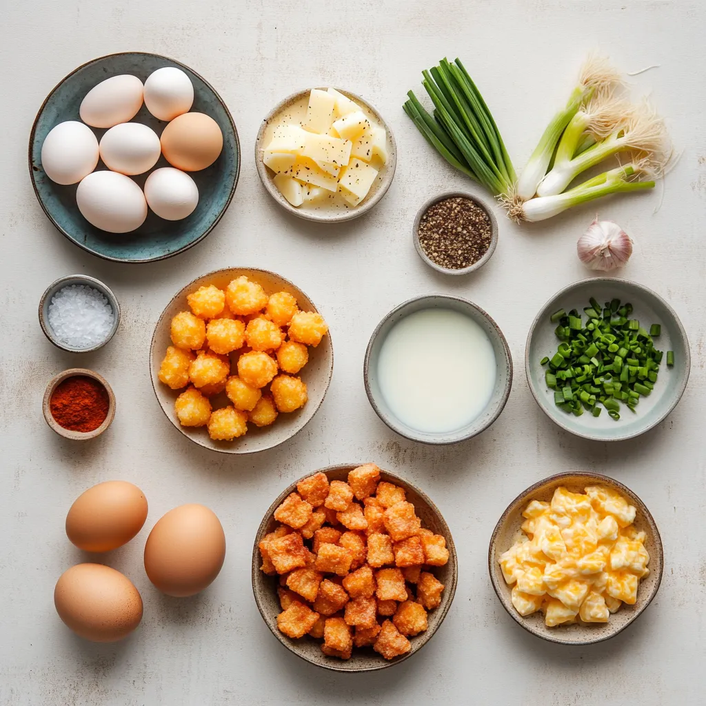 Breakfast casseroles have surged in popularity for their ease of preparation and hearty nature, making them a staple in many homes, especially on weekends. They offer a delightful way to combine favorite breakfast ingredients into one delicious dish that can serve a crowd. The Savory Bacon, Egg, and Tater Tot Breakfast Casserole is a perfect example, bringing together the irresistible flavors of crispy bacon, fluffy eggs, and the comforting crunch of tater tots, all under a bubbling layer of sharp cheddar cheese.