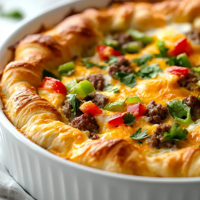 Breakfast casseroles have earned their place as a favorite for any morning meal gathering, blending the best of convenience and comfort. Their appeal lies in the ability to prepare them in advance, allowing for leisurely mornings without sacrificing flavor. Among these delightful recipes, the Savory Crescent Roll Breakfast Bake stands out for its accessibility and delicious taste. Utilizing refrigerated crescent roll dough as a base not only simplifies the process but also adds a flaky, buttery layer that complements the hearty fillings beautifully.