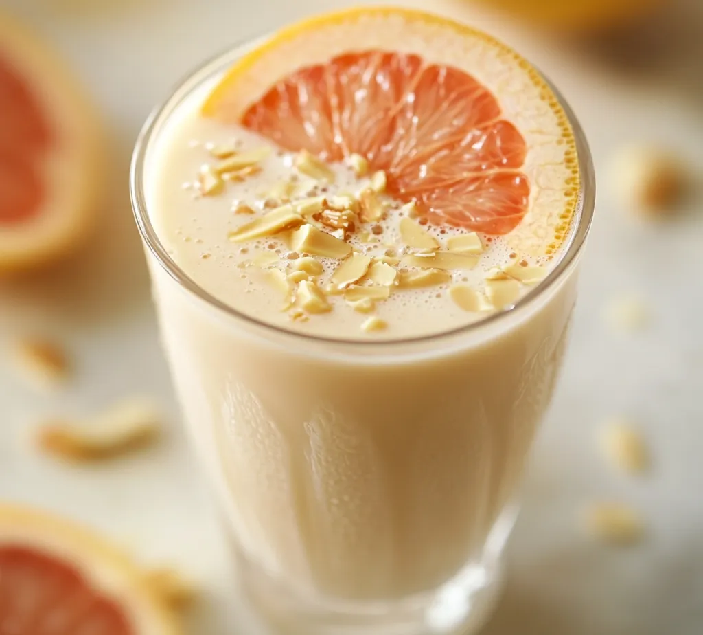 Vanilla Almond Citrus Delight is a refreshingly vibrant beverage that captures the essence of citrus with creamy undertones. This delightful drink combines the zesty juice of grapefruit with the smoothness of almond milk, enhanced by layers of vanilla and a hint of cinnamon. Its harmonious balance of flavors makes it not just a drink, but also an experience that can invigorate your palate. The natural sweetness of maple syrup complements the tartness of grapefruit, creating a unique flavor profile that's sure to please anyone.