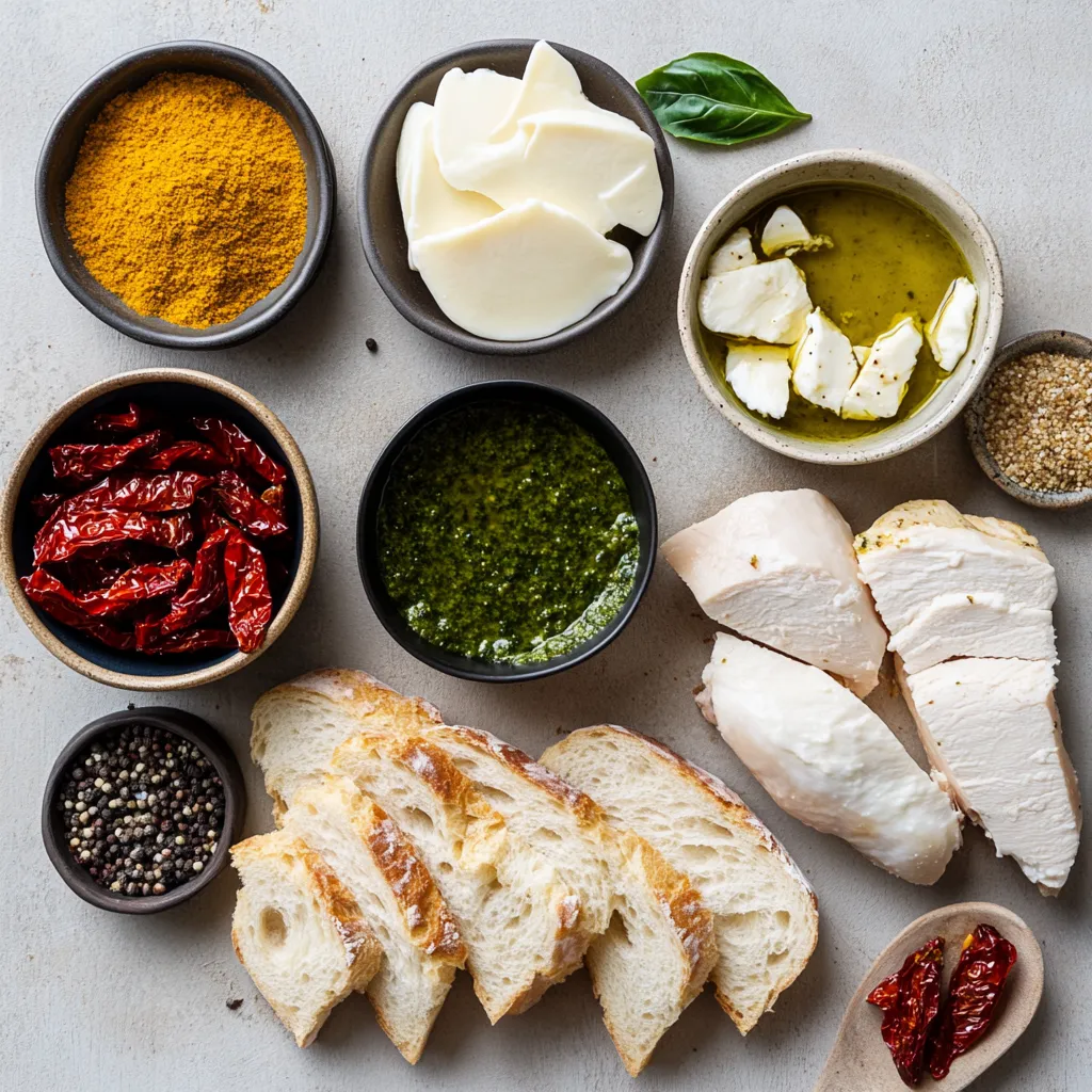 The Chicken Pesto Panini Delight is a simple yet delectable meal that encapsulates the essence of Italian cuisine. Combining tender chicken breast with vibrant basil pesto, this panini is a taste explosion wrapped between two slices of perfectly toasted ciabatta bread. The robust flavors of sun-dried tomatoes and rich mozzarella cheese meld beautifully, making each bite a satisfying experience. It's a quintessential lunch option, offering a gourmet feel without the fuss; ideal for anyone craving a quick yet flavorful meal.