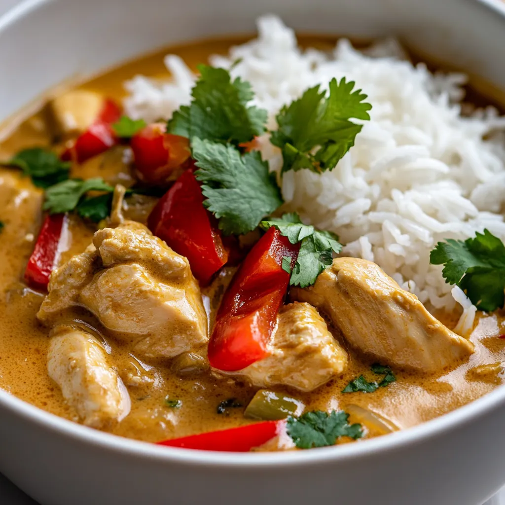 This article delves into the aromatic and flavorful world of Thai cuisine with a focus on an exceptional dish: Pressure Cooker Coconut Curry Chicken Delight. This delectable recipe showcases the essential characteristics of Thai food — rich flavors, creamy textures, and vibrant colors. The combination of coconut milk and red curry paste creates a luscious sauce that enchants the palate, while tender chicken melts in your mouth. The dish's delightful aroma and presentation are sure to impress anyone at the dinner table.