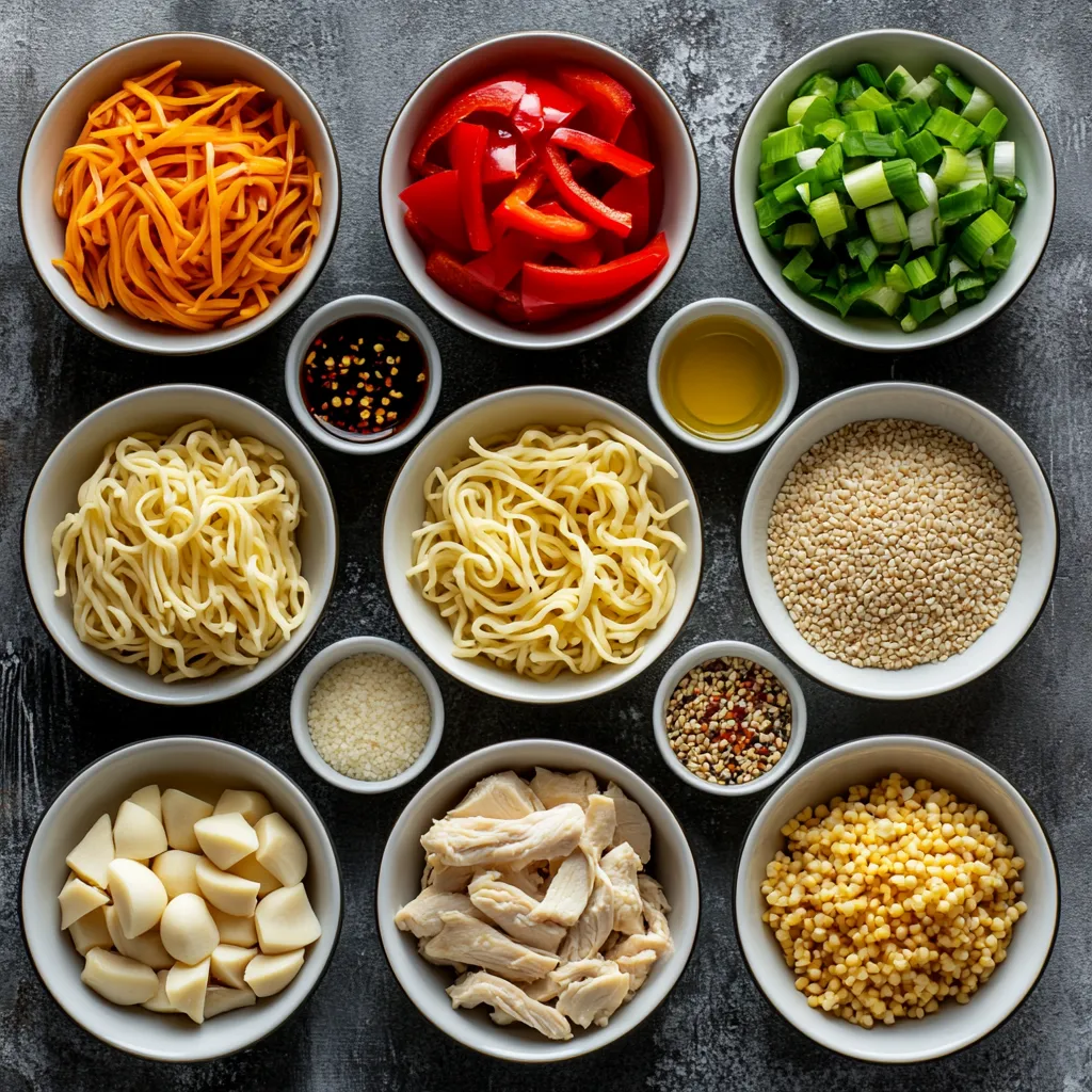 Savory sticky garlic chicken noodles present a delightful fusion of flavors and textures that work together to create a satisfying meal. This dish is an ideal option for a quick weeknight dinner or a flavorful weekend feast. With its tender chicken, al dente egg noodles, and a rich garlic-ginger sauce, this recipe will have your taste buds dancing in delight. The savory aspects of the dish, complemented by a subtle sweetness from honey and a hint of acidity from rice vinegar, create a well-balanced flavor profile.