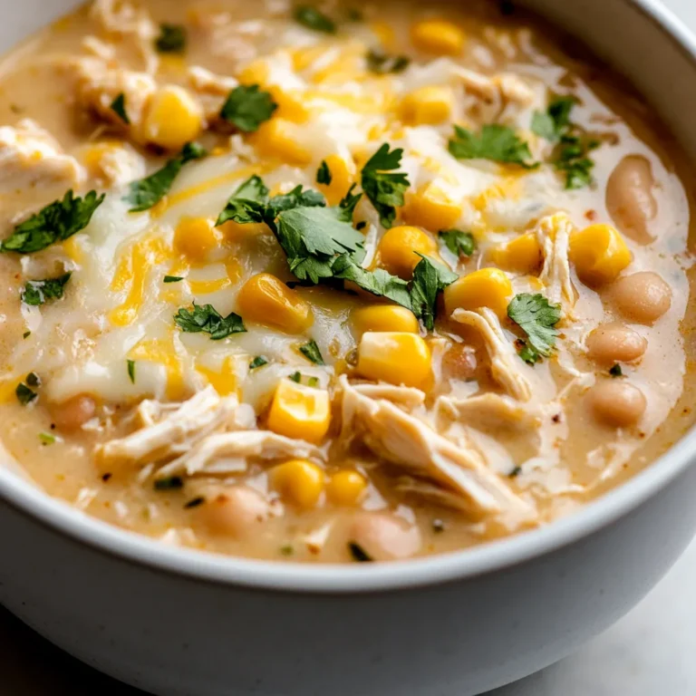 The creamy, comforting nature of this Crockpot White Chili Delight makes it an ultimate main course for any gathering. Packed with protein and flavor, this American dish not only warms the heart but also embraces the ease of preparation thanks to the slow cooker. Whether it's a chilly evening with friends or a busy weeknight meal for the family, this recipe promises to deliver a delicious bowl of goodness with minimal effort.