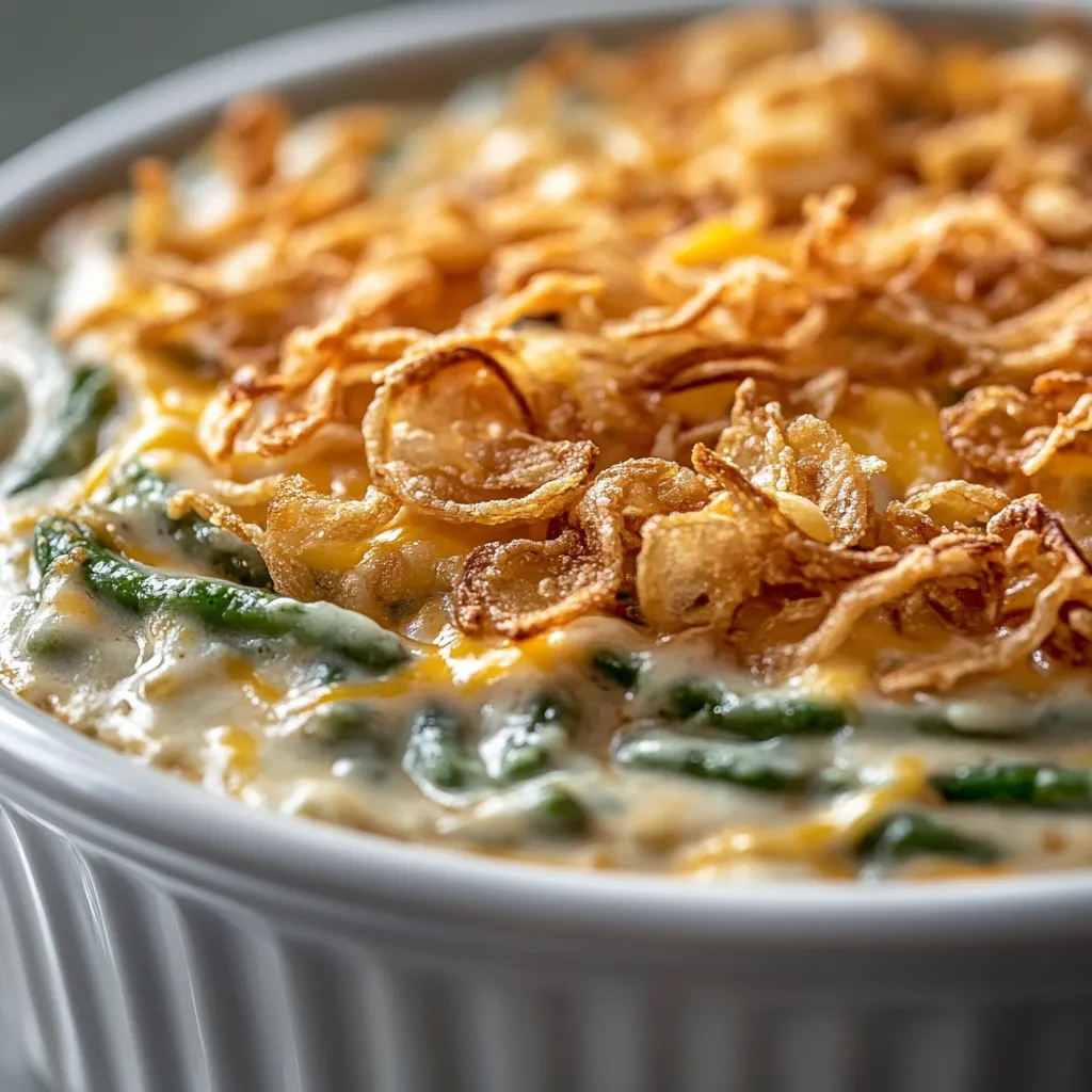 Festive dishes evoke feelings of warmth and joy, especially during holiday gatherings. One such dish that never fails to impress is the Festive Green Bean Casserole Delight. This classic side dish combines the crispness of fresh green beans with a creamy mushroom base and layers of cheese and crispy fried onions, creating a delightful flavor profile that is both savory and satisfying. Perfect for family dinners and festive celebrations, this casserole brings a touch of comfort food to the table.