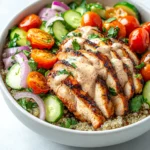 The Savory Middle Eastern Shawarma Bowl is a delightful culinary journey that captures the vibrant flavors and aromas of Middle Eastern cuisine. This dish brilliantly marries tender marinated chicken, fresh vegetables, and a rich tahini sauce. Each bite provides an explosion of taste, making it a perfect option for anyone seeking a well-rounded meal that prioritizes health as much as flavor. Whether you're in need of a nutritious lunch to fuel your day or a satisfying dinner that pleases the whole family, this shawarma bowl is an excellent choice.