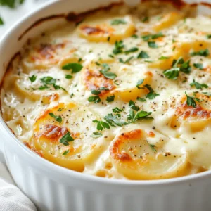 Creamy scalloped potatoes are a timeless classic that brings warmth and comfort to any meal. They're not just a side dish; they're a culinary centerpiece designed to tantalize your taste buds. With layers of thinly sliced russet potatoes enveloped in a rich, velvety cheese sauce, this dish is perfect for family gatherings, holiday feasts, or a cozy weeknight dinner. The combination of sharp cheddar and Gruyère cheeses harmonizes beautifully, providing a flavor profile that is both indulgent and satisfying.