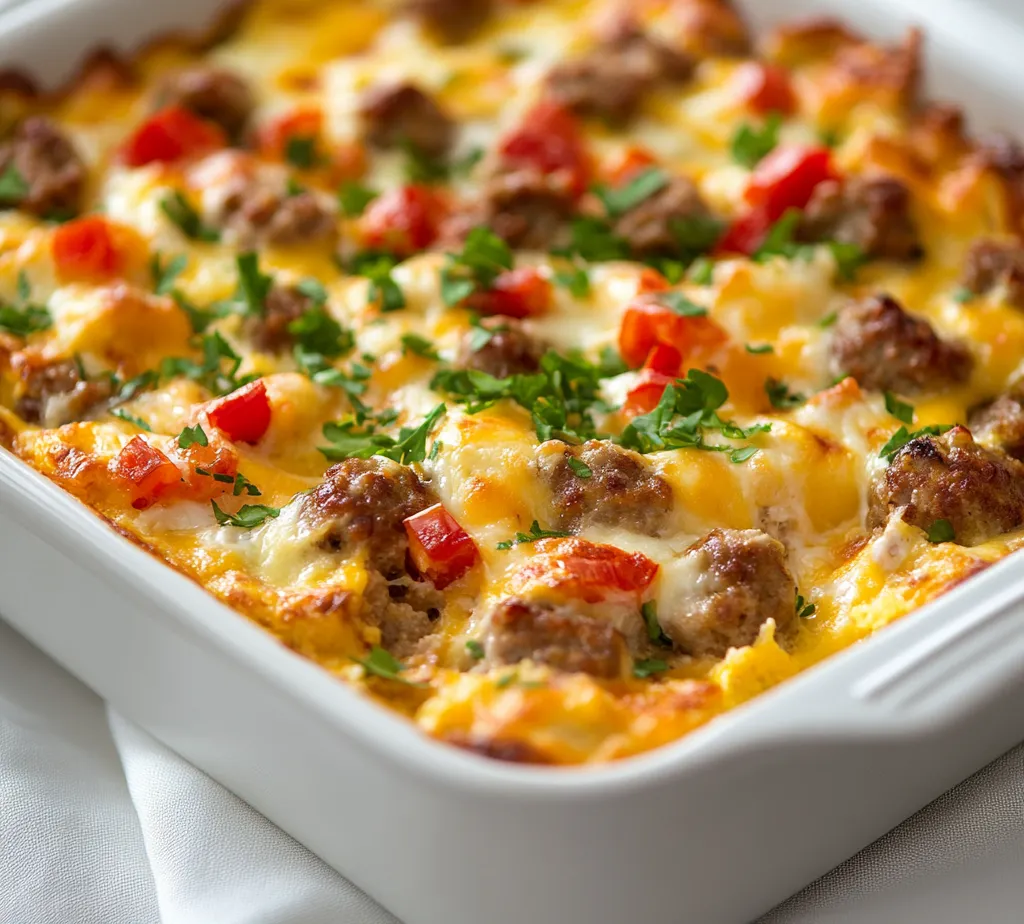 Breakfast casseroles are a wonderful way to start the day. They offer a delicious and convenient meal option, perfect for busy mornings or leisurely weekends spent with family. One standout example is the Cheesy Sausage and Egg Breakfast Casserole Delight, which brings together hearty ingredients for a flavorful dish that pleases both the palate and the eye. This casserole combines the wholesome goodness of eggs, breakfast sausage, and melted cheese, making it an appealing choice for family gatherings and special occasions such as holiday brunches or lazy weekend breakfasts.