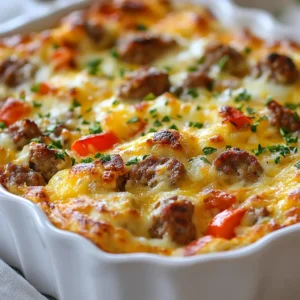 Breakfast casseroles are a wonderful way to start the day. They offer a delicious and convenient meal option, perfect for busy mornings or leisurely weekends spent with family. One standout example is the Cheesy Sausage and Egg Breakfast Casserole Delight, which brings together hearty ingredients for a flavorful dish that pleases both the palate and the eye. This casserole combines the wholesome goodness of eggs, breakfast sausage, and melted cheese, making it an appealing choice for family gatherings and special occasions such as holiday brunches or lazy weekend breakfasts.