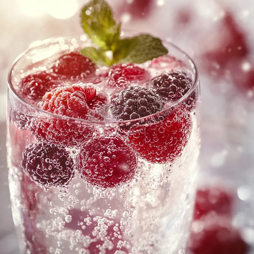 The Wild Berry Sparkling Refresher is a delightful beverage that perfectly embodies the essence of summer with its bright and vibrant flavors. This drink is a beautiful medley of assorted fresh berries, sweetness from honey or agave syrup, and a hint of tartness from freshly squeezed lemon juice, all seamlessly combined with effervescent sparkling water. Ideal for warm days or as a refreshing option at gatherings with friends and family, this refresher not only quenches thirst but also brings a burst of color and festivity to any occasion.