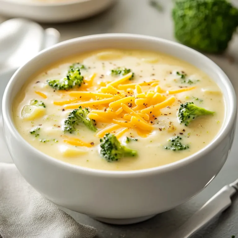 The comforting warmth of a bowl of soup can instantly soothe the soul and lift spirits, particularly during chilly days or when you're feeling unwell. Among the myriad of soup options, Creamy Broccoli and Potato Cheese Soup stands out with its creamy texture and vibrant flavors. Packed with nutritious ingredients, this American staple accompanies any meal perfectly and can be ready in no time.