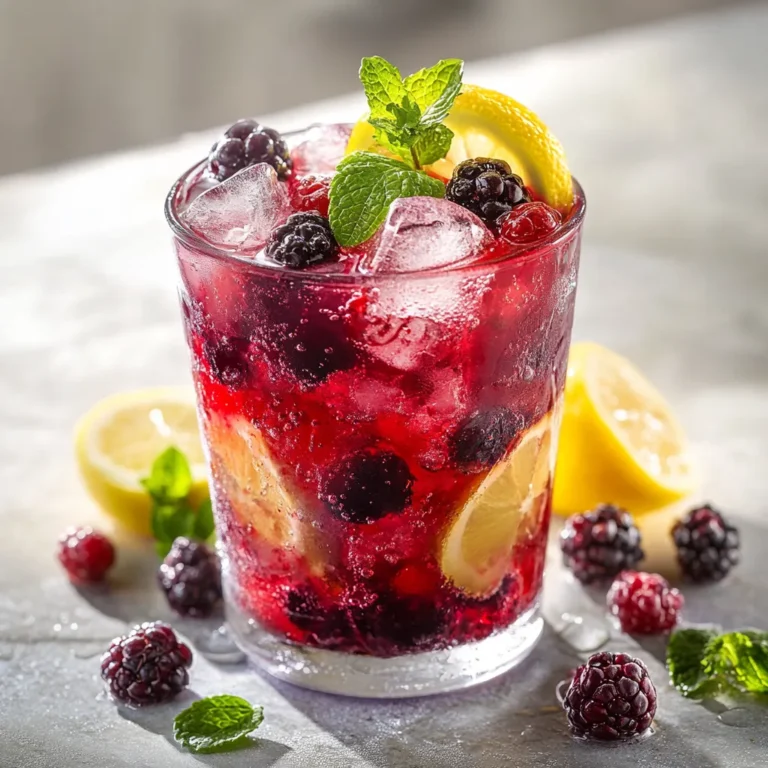 The Wild Berry Sparkling Cooler is an invigorating and refreshing beverage that perfectly captures the essence of summer in every sip. With a delightful medley of mixed wild berries combined with sparkling water, this drink is a feast for both the eyes and palate. Whether you’re enjoying a sunny afternoon on the patio, hosting a backyard barbecue, or looking for a vibrant drink option for a special gathering, this cooler makes for an excellent choice. The use of fresh ingredients not only elevates the taste but also offers a healthful twist, allowing you to indulge guilt-free.