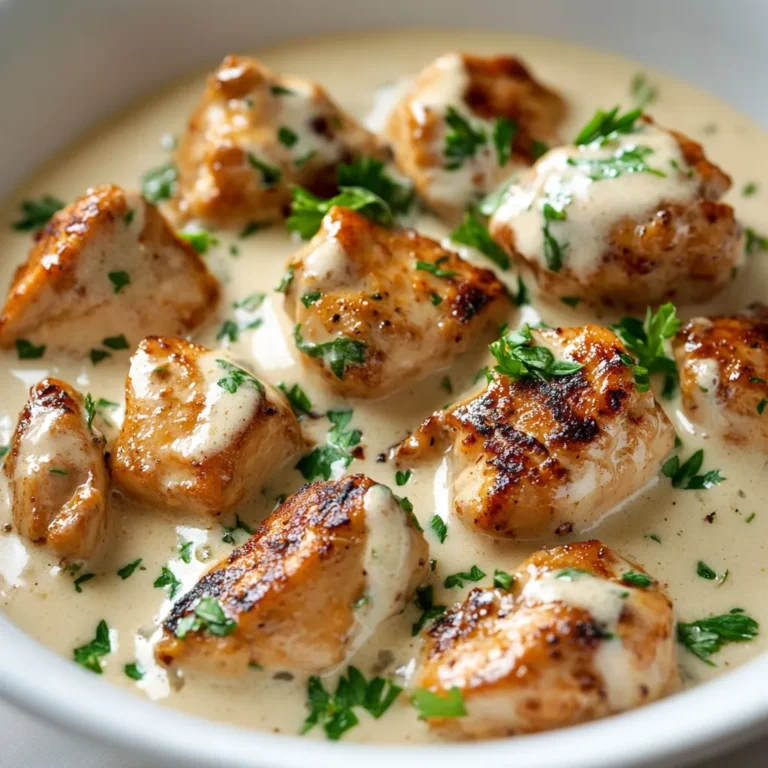 This article explores a delectable recipe for Creamy Garlic Delight with Grilled Chicken Bites, a dish that captures the essence of Italian cuisine. With its rich flavors and creamy texture, it is perfect for impressing guests or enjoying a cozy family dinner. The combination of char-grilled chicken and a silky, aromatic garlic sauce creates a symphony of tastes that delights the palate. Whether you’re hosting a gathering or settling in for a casual weeknight meal, this recipe promises to elevate the dining experience.
