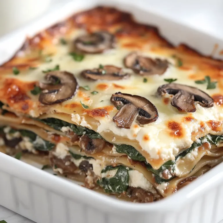 Exploring the comforting and rich flavors of Italian cuisine, creamy mushroom lasagna embodies the essence of hearty home cooking. This dish offers a delightful combination of creamy cheeses, sautéed mushrooms, and spinach, all layered between lasagna noodles and marinara sauce. Each mouthful reveals a symphony of taste and texture, from the velvety ricotta to the earthy mushrooms. This recipe not only satisfies hunger but also warms the soul, making it an unforgettable meal choice.