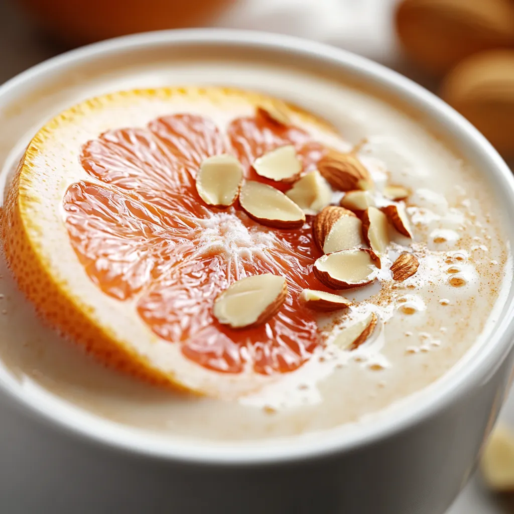 Vanilla Almond Citrus Delight is a refreshingly vibrant beverage that captures the essence of citrus with creamy undertones. This delightful drink combines the zesty juice of grapefruit with the smoothness of almond milk, enhanced by layers of vanilla and a hint of cinnamon. Its harmonious balance of flavors makes it not just a drink, but also an experience that can invigorate your palate. The natural sweetness of maple syrup complements the tartness of grapefruit, creating a unique flavor profile that's sure to please anyone.