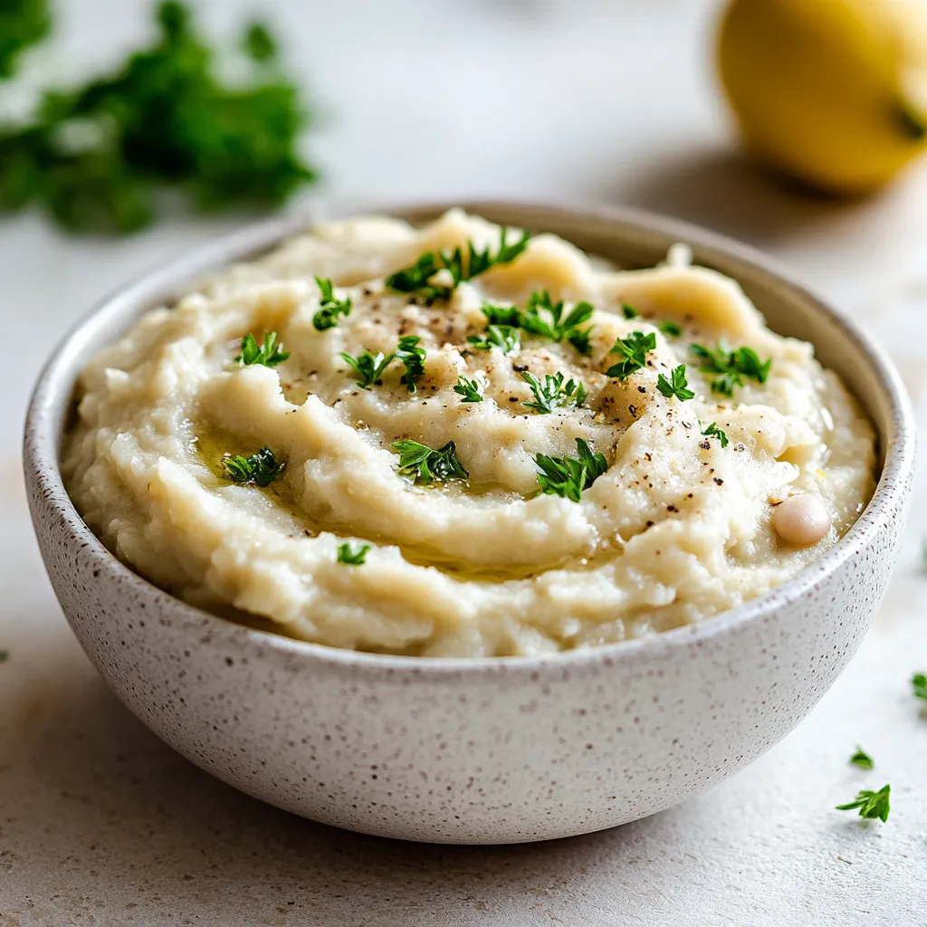 Garlic Lemon White Bean Delight is an enticing and vibrant dish that perfectly marries tangy and savory flavors. This creamy bean mash is accentuated by fragrant garlic and zesty lemon, creating a delightful treat for the palate. Its mouthwatering taste and subtle hints of heat make it a standout addition to any spread, whether you're hosting an intimate gathering or looking to impress at a dinner party.