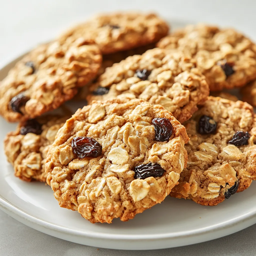 Oatmeal raisin cookies hold a cherished spot in the hearts of many as one of the beloved American desserts. Their unique combination of flavors and textures makes them a delightful treat that appeals to a wide range of palates. The warm, chewy oats paired with the natural sweetness of plump raisins create a wonderful harmony of taste, while the optional crunch of walnuts adds an appealing contrast that can elevate these cookies to new heights. Enjoyed alongside a glass of milk or straight from the cooling rack, these cookies are perfect for any occasion, whether it be a quick snack, a dessert to share at gatherings, or a cozy evening treat.