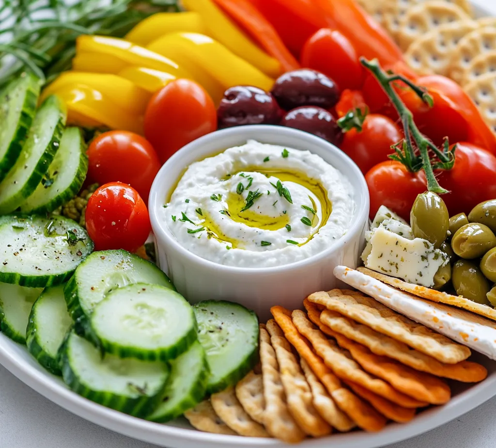 The Colorful Appetizer Party Platter is a vibrant, visually appealing dish that's perfect for a variety of occasions. Whether you're hosting a casual get-together or a formal gathering, this platter adds a touch of elegance to your table. Featuring an assortment of fresh vegetables, tangy dips, and delightful cheeses, it’s not only delicious but also visually stunning. This colorful medley is designed to please both the eyes and the palate, making it an excellent choice for entertaining.