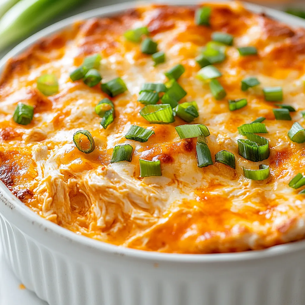 Buffalo chicken dip is a beloved American appetizer that is perfect for gatherings, game days, or simply a cozy night in. This creamy, cheesy, and spicy concoction promises to be a crowd-pleaser, bringing together the delightful flavors of buffalo sauce and tender chicken. The dip not only embodies the bold flavors typical of American cuisine but also works as a versatile dish that suits various occasions, from casual family get-togethers to lively parties with friends.