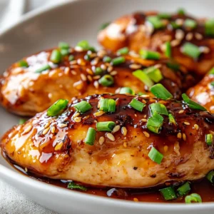 Honey Garlic Glazed Chicken Breasts are a true delight for anyone who enjoys the wonderful mingling of sweet and savory flavors. The blend of honey, garlic, and soy sauce delivers a mouthwatering glaze that not only coats the chicken but seeps into it, creating an irresistible flavor profile that is both rich and tender. This dish is perfect for a weeknight dinner when time is of the essence; you can have it rustling in your kitchen in a matter of moments, yet it shines bright enough to serve at gatherings or family events.