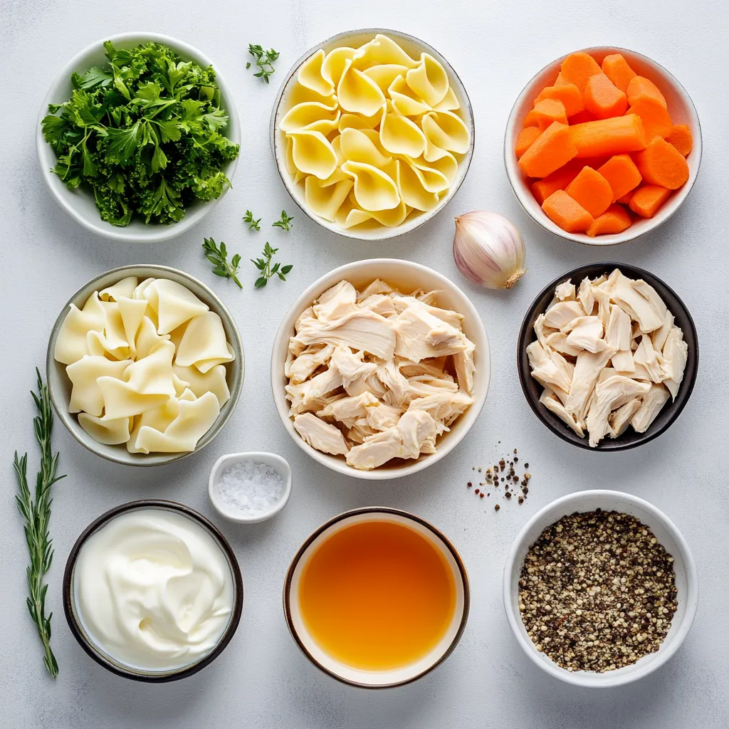 In the world of comforting dishes, few recipes can rival the warm embrace of a classic chicken noodle soup. This Creamy Chicken Noodle Delight takes traditional flavors and elevates them with a rich and creamy twist. With tender chunks of chicken, nourishing egg noodles, and a medley of vegetables swimming in a luscious broth, this soup transforms a simple dish into a truly satisfying meal. Whether you’re looking for a quick dinner on a busy weeknight or a nourishing bowl of happiness to combat the chill in the air, this recipe promises to satisfy. The creamy consistency gets even better when paired with some crusty bread, making it an ideal option for cozy evenings with family and friends.