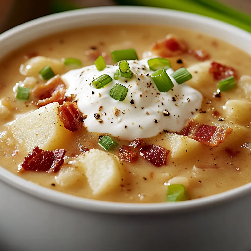 The Hearty Loaded Outback Potato Soup is a quintessential dish that embodies comfort and warmth, perfect for chilly evenings. This Australian-inspired creation blends simple yet robust ingredients into a creamy and satisfying bowl of goodness. With every mouthful, you’ll experience layers of flavors enriched by cheese, bacon, and a subtle hint of smoked paprika. Whether you're hosting a family gathering or simply enjoying a quiet night at home, this soup is guaranteed to bring a delightful experience to your table.