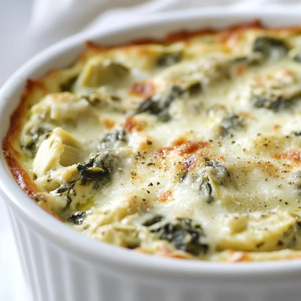 The Oven-Baked Spinach Artichoke Delight is a quintessential American appetizer that combines creamy textures and flavorful ingredients, making it a star attraction at any gathering. Whether it's a game day, a holiday party, or a casual family dinner, this dish promises to tantalize taste buds and impress guests. The rich combination of spinach and artichokes melded with cheeses creates a comforting dip that is both hearty and memorable.