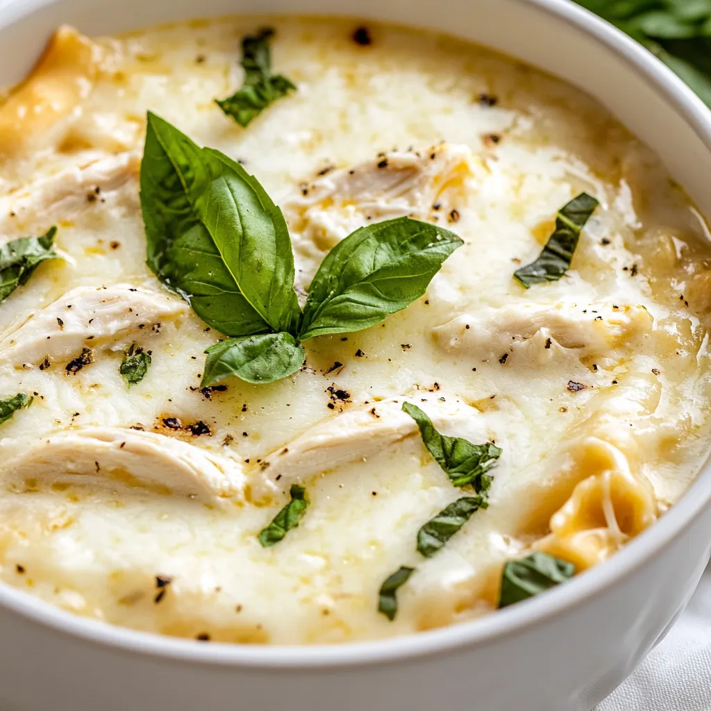 Creamy White Chicken Lasagna Soup is a delightful culinary creation that brings together the rich and comforting flavors of traditional lasagna into a soothing soup format. This dish is essentially an Italian favorite transformed into a warm bowl of goodness, making it a perfect option whether you're seeking to warm yourself on a chilly evening or simply want a cozy meal packed with flavor.