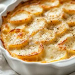 Creamy Baked Scalloped Potatoes are a quintessential American side dish that perfectly complements any meal. This dish is a celebration of comfort and indulgence, featuring layers of thinly sliced russet potatoes enveloped in a rich and velvety cheese sauce. The combination of creamy and cheesy textures, combined with a hint of garlic and thyme, elevates this dish beyond a mere accompaniment to the main course. Whether it’s a holiday feast, a family gathering, or a cozy weeknight dinner, these scalloped potatoes are sure to impress and satisfy.