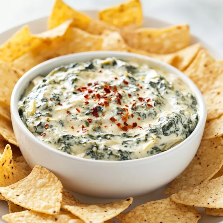Cheesy Spinach and Artichoke Delight Dip is a classic American appetizer that brings a burst of flavor and warmth to any gathering. Known for its creamy texture and rich taste, this dip is not just a palate pleaser, but also an easy-to-make dish that is perfect for entertaining. Whether you are hosting a party, a game day, or a casual family get-together, this dip promises to be a hit. The combination of fresh spinach, tender artichoke hearts, and a medley of creamy cheeses creates a delightful dish that is sure to impress your guests and satisfy their cravings.
