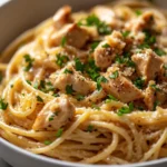 Indulge in the rich flavors of Italian cuisine with an easy-to-make Garlic Butter Chicken Pasta Delight. This dish combines succulent chicken, fragrant garlic, and perfectly cooked pasta, all tossed together in a buttery sauce that will tantalize your taste buds. It's the kind of meal that reflects the heart and soul of Italian cooking, balancing simplicity with flavor. Whether for a family dinner or a casual gathering, this recipe is sure to impress with its effortless preparation and mouthwatering results.