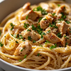 Indulge in the rich flavors of Italian cuisine with an easy-to-make Garlic Butter Chicken Pasta Delight. This dish combines succulent chicken, fragrant garlic, and perfectly cooked pasta, all tossed together in a buttery sauce that will tantalize your taste buds. It's the kind of meal that reflects the heart and soul of Italian cooking, balancing simplicity with flavor. Whether for a family dinner or a casual gathering, this recipe is sure to impress with its effortless preparation and mouthwatering results.