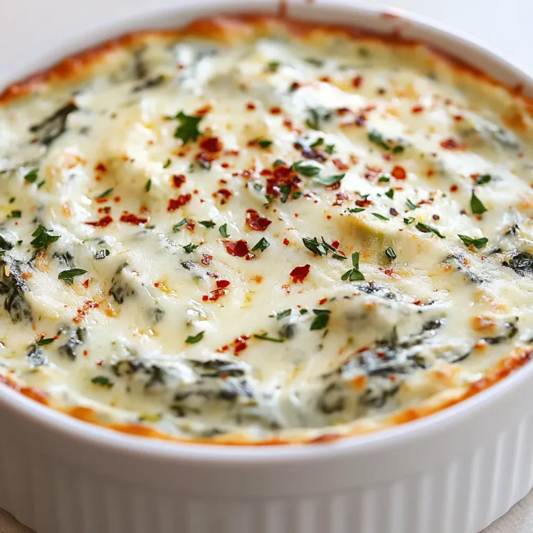 The allure of a creamy, indulgent dip is hard to resist, especially when it combines the rich flavors of spinach and artichokes with velvety cheese. This creamy spinach and artichoke dip is the epitome of comfort food, making it an ideal appetizer for parties, game days, or cozy nights at home. Within a short prep time, this delectable dish transforms into a bubbling, cheesy goodness that’s sure to be the star of any gathering. With its warm, comforting texture and inviting aroma, this dip will have your guests returning for more.