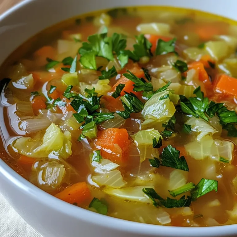 This revitalizing cabbage fat-burning soup offers a wholesome option for those looking to enjoy a nutrient-rich, healthy dish. Packed with flavor and vibrant ingredients, this soup not only warms the soul but also supports weight management. The combination of cabbage, carrots, and fragrant spices creates a delightful medley that is not only soothing to the palate but also nourishing to the body. With its vibrant hues and rich aroma, this soup serves as a perfect dish for anyone seeking comfort food that does not compromise on health.