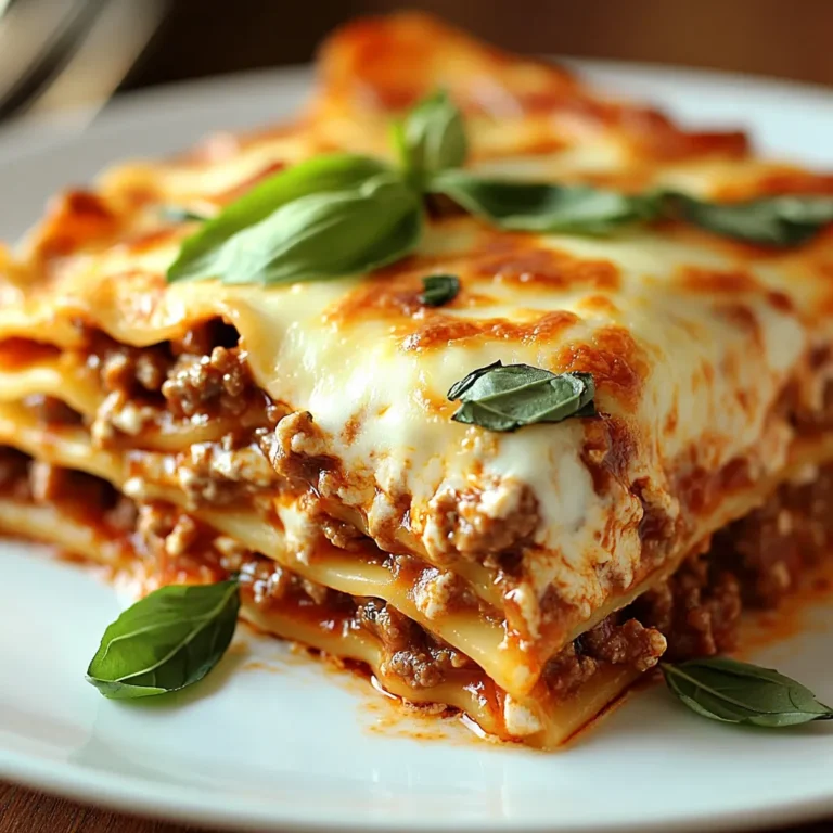 The magic of lasagna lies in its rich layers and overwhelming flavors. This Decadent Creamy Beef Lasagna is an Italian-inspired delight that promises satisfaction with every bite. Imagine perfect sheets of pasta, layered with a hearty beef sauce, creamy ricotta, and gooey mozzarella cheese. Each forkful offers a delicious experience, making it a beloved classic in many households. This dish not only warms the heart but also fills the table with joy, making it a perfect choice for family dinners or casual gatherings with friends.