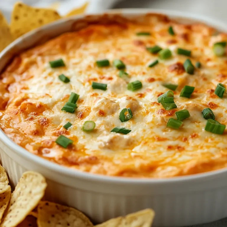 Delve into the world of flavorful appetizers with this irresistible Buffalo Chicken Dip, perfect for game day celebrations. Not only is this dish crowd-pleasing and satisfying, but it's also quick to prepare and bursting with bold flavors. The combination of succulent shredded chicken, creamy cheese, and zesty buffalo sauce creates a dip that’s bound to be a hit at any gathering.
