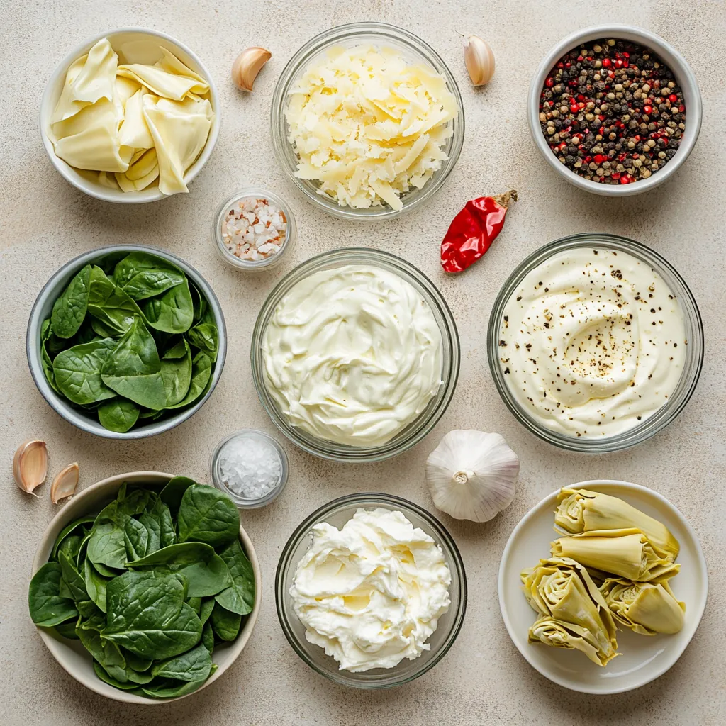 Cheesy Spinach and Artichoke Delight Dip is a classic American appetizer that brings a burst of flavor and warmth to any gathering. Known for its creamy texture and rich taste, this dip is not just a palate pleaser, but also an easy-to-make dish that is perfect for entertaining. Whether you are hosting a party, a game day, or a casual family get-together, this dip promises to be a hit. The combination of fresh spinach, tender artichoke hearts, and a medley of creamy cheeses creates a delightful dish that is sure to impress your guests and satisfy their cravings.