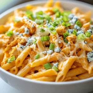 Buffalo Chicken Pasta Delight is a mouthwatering dish that perfectly combines the zesty flavors of buffalo chicken with creamy pasta. This recipe is ideal for those craving comfort food with a kick, making it an excellent choice for a bustling weeknight dinner or a casual gathering with friends. The marriage of tender penne pasta and succulent shredded chicken, enveloped in a spicy buffalo sauce and creamy cheese, provides a satisfying experience that is both hearty and indulgent.